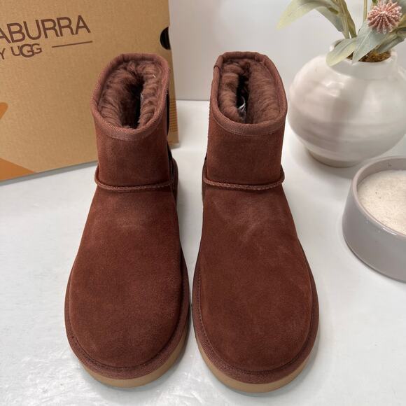 Koolaburra by UGG Koola Mini II Suede Ankle Boots Pull On Cappuccino Women 6 NWB - Picture 5 of 10